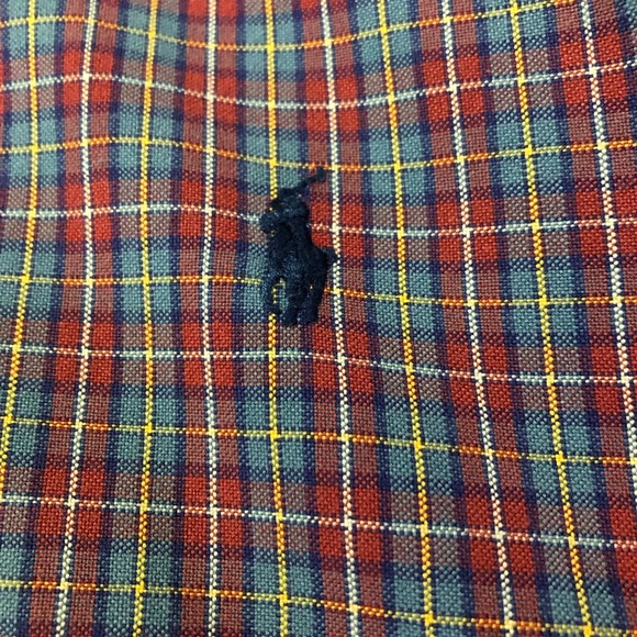 Ralph Lauren 100% Cotton 2XB Men's Red And Blue Check Plaid Button Down Shirt - Picture 3 of 7